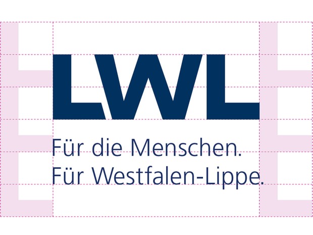 Größe und Schutzraum des LWL Logos