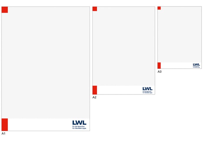 Formatansichten A1, A2 und A3 mit LWL-Rahmenlayout. (öffnet vergrößerte Bildansicht)