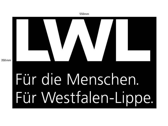 Aufkleber für Beschriftung der zentralen LWL-Dienstwagen (Sprinter dunkel) (öffnet vergrößerte Bildansicht)