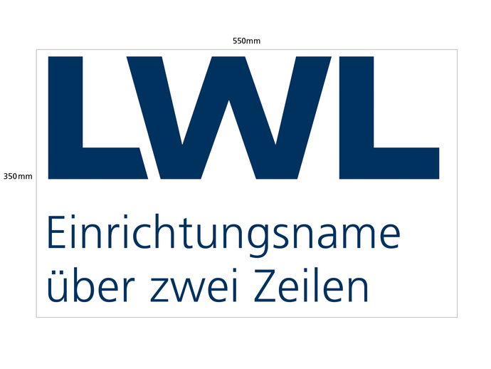 Aufkleber für Fahrzeugbeschriftung einer LWL-Einrichtung (Sprinter hell) (öffnet vergrößerte Bildansicht)