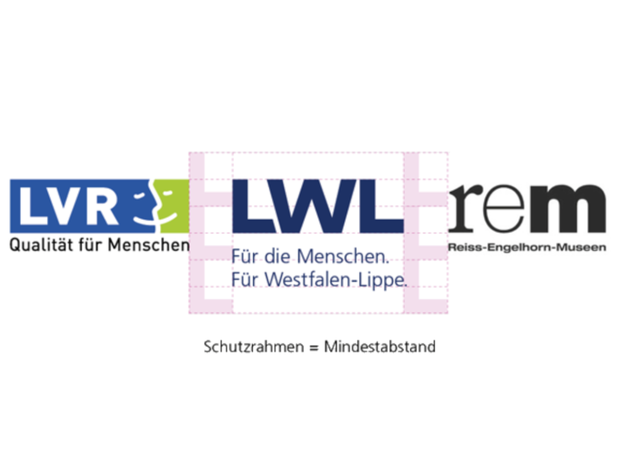 Das LWL-Logo in einer Logo-Leiste zwischen dem Logo für den LVR und dem für Reiss-Engelhorn-Museen.