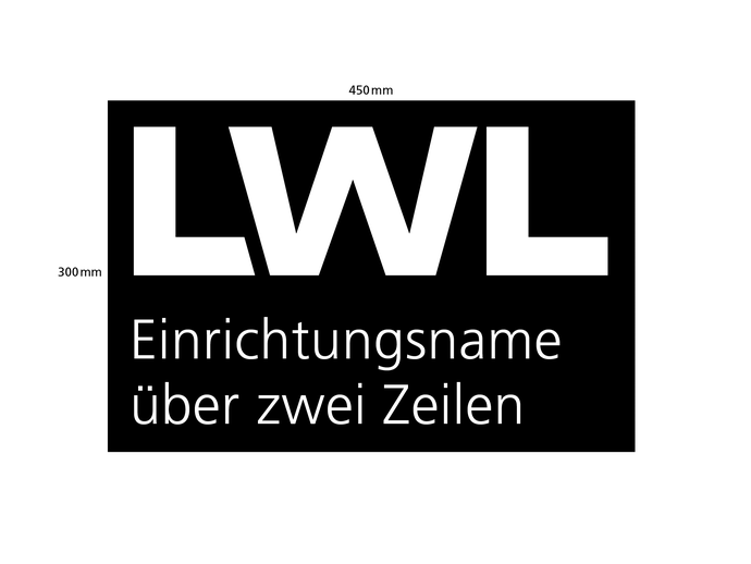 Aufkleber für Fahrzeugbeschriftung einer LWL-Einrichtung (PKW dunkel) (vergrößerte Bildansicht wird geöffnet)