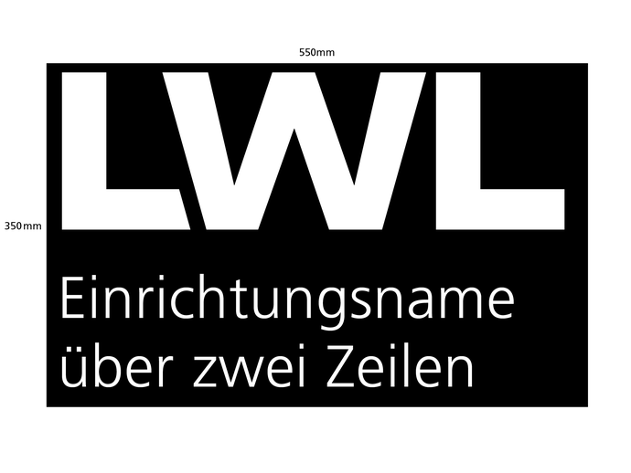 Aufkleber für Fahrzeugbeschriftung einer LWL-Einrichtung (Sprinter dunkel) (vergrößerte Bildansicht wird geöffnet)