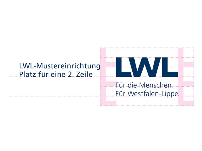 Beispiel für en LWL-Logo mit einem Abteilungsnamen links neben dem Logo. (öffnet vergrößerte Bildansicht)